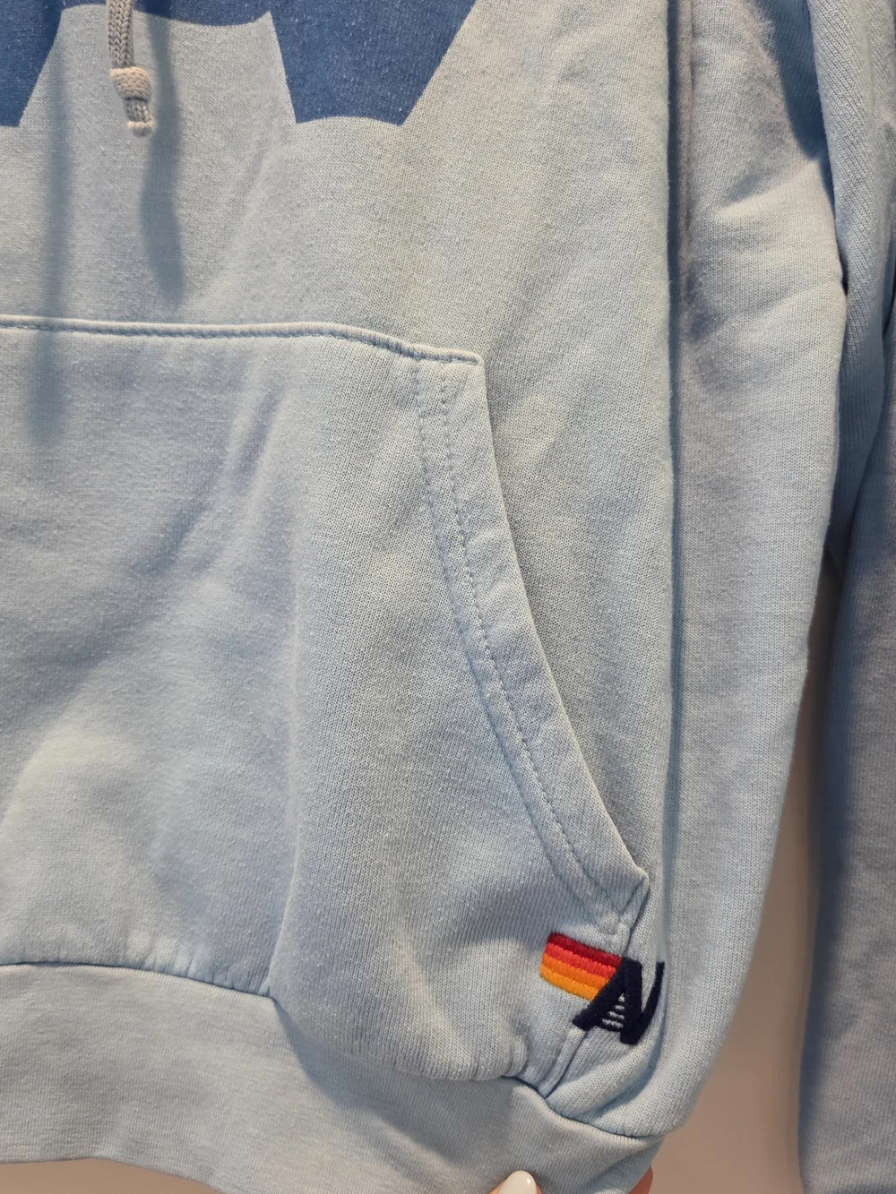 Aviator Nation Women's Light Blue Pullover Hoodie - Picture 2 of 4